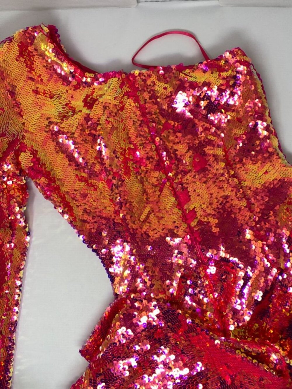 Nadine Merabi Celina Hot Pink Sequin Draped Mini Dress S/M - Picture 14 of 14